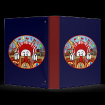 Circus Clown Kilroy Avery Binder by kilroyworld Circus Clown Kilroy Avery Binder