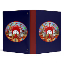 Circus Clown Kilroy Avery Binder by kilroyworld Circus Clown Kilroy Avery Binder