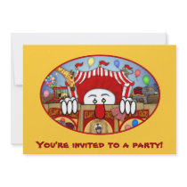 Circus Clown Kilroy Invitations