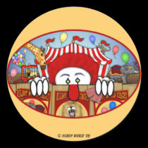 Circus Clown Kilroy Sticker