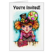 Circus Clown Party Invitations...You're Invited cards