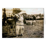 Circus Clown-with-Mule Greeting Cards