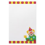 Circus Clown with Stars Stationery