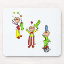 Circus Clowns Mouse Pads