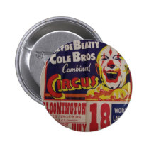 Circus, 'Clyde Beatty and Cole Bros' Retro Theater buttons