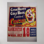 Circus, 'Clyde Beatty and Cole Bros' Retro Theater Print