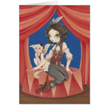 Circus- COLOR ME inside - steampunk card