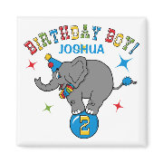 Circus Elephant 2nd Birthday magnet
