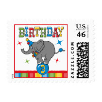 Circus Elephant 3rd Birthday Postage Stamp
