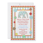 Circus Elephant Birthday Invitation