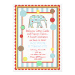 Circus Elephant Birthday Invitation