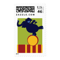 Circus Elephant Postage Stamp