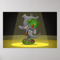 Circus Elephant Poster