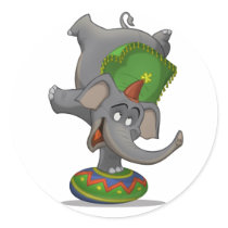 Circus Elephant Stickers by stlewis75 Circus Elephant Stickers