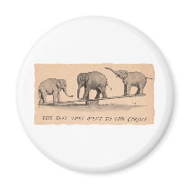 circus elephants refrigerator magnet