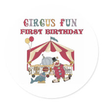 Circus First Birthday stickers by kids_birthdays Circus First Birthday stickers