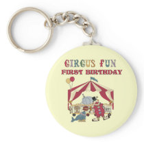 Circus First Birthday Tshirts and Gifts Key Chain