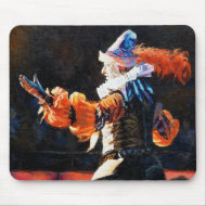 Circus Flora Narrator Figure Oil Painting Mouse Pad