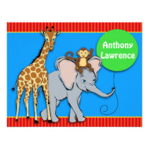 Circus FUN Animal Note Card
