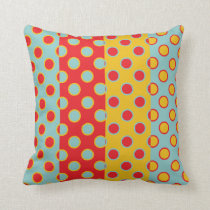 dots, polka dots, playful, colorful, colors, bright, vivid, modern, young, for kids, cool, circus, clown, party, decorative, cushion, decorative cushion, [[missing key: type_mojo_throwpillo]] with custom graphic design