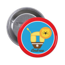 Circus Lion Birthday Button buttons
