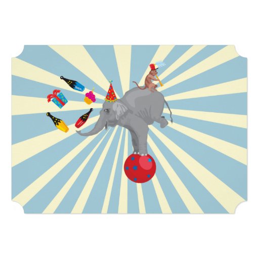 Circus or Carnival Ticket Birthday Invitation