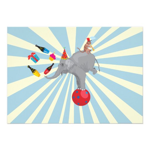 Circus or Carnival Ticket Birthday Invitation