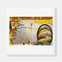 Circus Performance Vintage 1899 Poster Magnets