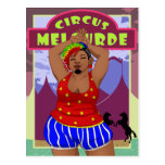 Circus Pinup Bearded Lady Postcard