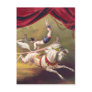 Circus poster showing acrobat performing on horse post card