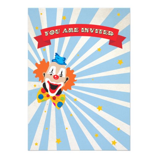 Circus Poster Style Party Invitations