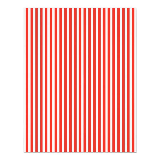 Circus Red and White Cabana Stripes Card | Zazzle