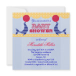 Circus Seal Baby Shower Invitation