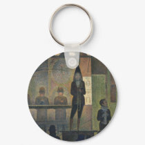 Circus Sideshow by Georges Seurat 1887 keychains