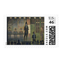 Circus Sideshow by Georges Seurat 1887 Postage Stamps