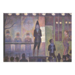 Circus Sideshow by Seurat, Vintage Pointillism Art Custom Invite