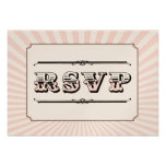 Circus Steampunk RSVP in PInk Custom Invite