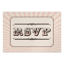 Circus Steampunk RSVP in PInk invitations