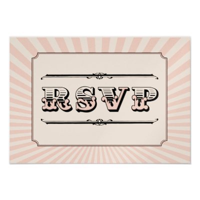 Circus Steampunk RSVP in PInk Custom Invite