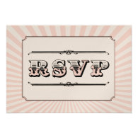 Circus Steampunk RSVP in PInk Custom Invite