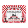 Circus Steampunk Wedding Save The Date Red Postcards