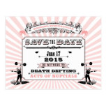 Circus Steampunk Wedding Spectacular Save The Date Postcards