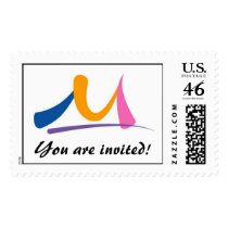 circus tent, You are invited! postage