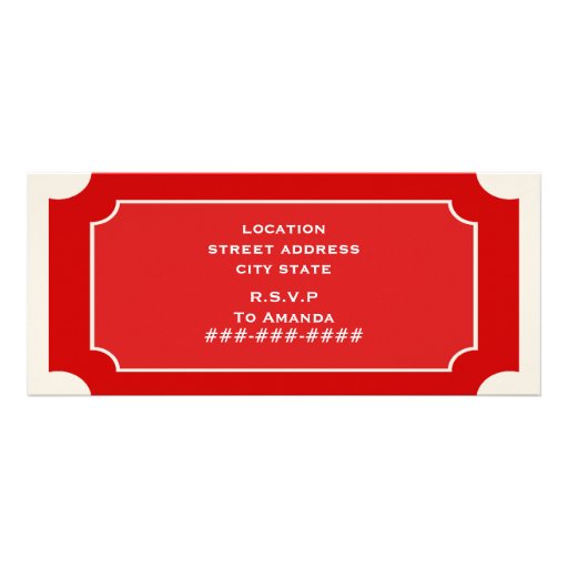 Circus Ticket Elephant Birthday Party Custom Announcements