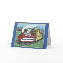 Circus Train 1st Birthday Card