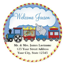 Circus Train Address stickers
