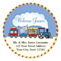 Circus Train Address stickers