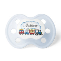 Circus Train with Name pacifiers