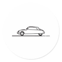 Ciroen DS 21 Pallas Round Sticker