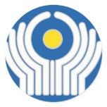 CIS Commonwealth of Independent States Flag Round Sticker